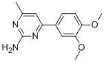 4-METHYL-6-(3,4-DIMETHOXYPHENYL)PYRIMIDIN-2-AMINE Structure