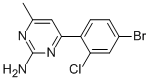 4-METHYL-6-(2-CHLORO-4-BROMOPHENYL)PYRIMIDIN-2-AMINE 구조식 이미지