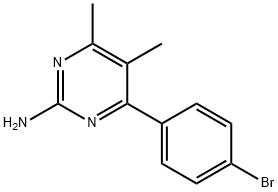 4-(4-BROMOPHENYL)-5,6-DIMETHYLPYRIMIDIN-2-AMINE Structure