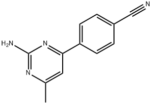 4-(2-AMINO-6-METHYLPYRIMIDIN-4-YL)BENZONITRILE Structure