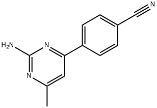 4-(2-AMINO-6-METHYLPYRIMIDIN-4-YL)벤조니트릴 구조식 이미지