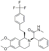 (R)-2-((R)-6,7-diMethoxy-1-(4-(trifluoroMethyl)phenethyl)-3,4-dihydroisoquinolin-2(1H)-yl)-N-Methyl-2-phenylacetaMide Structure