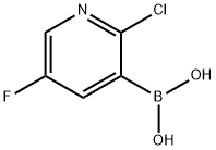 2-CHLORO-5-FLUOROPYRIDINE-3-BORONIC ACID Structure