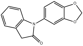 1-benzo[1,3]dioxol-5-yl-1,3-dihydro-indol-2-one 구조식 이미지