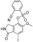 Benzenesulfonic acid, 2-cyano-, 2,3-dihydro-7-iodo-5-Methoxy-1-oxo-1H-isoindol-4-yl ester 구조식 이미지