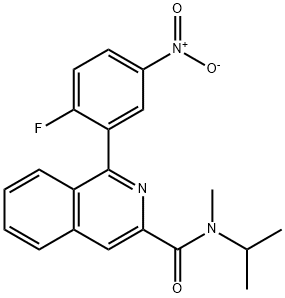 3-Isoquinolinecarboxamide,  1-(2-fluoro-5-nitrophenyl)-N-methyl-N-(1-methylethyl)- Structure