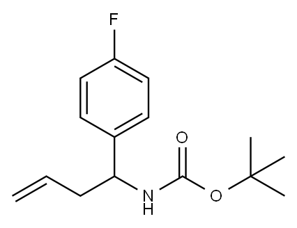 tert-butyl (1-(4-fluorophenyl)but-3-en-1-yl)carbamate 구조식 이미지