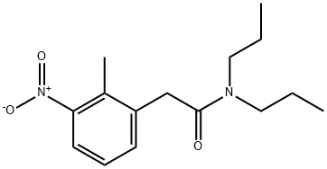 2-메틸-3-니트로-N,N-디프로필페닐아세트아미드 구조식 이미지