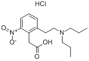 2-[2-(디프로필아미노)에틸]-6-니트로페닐아세트산염산염 구조식 이미지