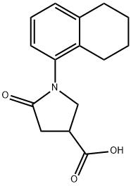 5-oxo-1-(5,6,7,8-tetrahydronaphthalen-1-yl)pyrrolidine-3-carboxylic acid Structure