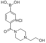 4-(4-(2-HYDROXYETHYL)PIPERAZINE-1-CARBONYL)PHENYLBORONIC ACID Structure