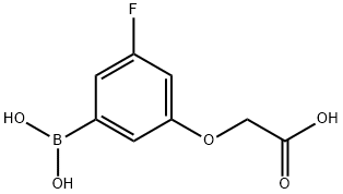 3-(CARBOXYMETHOXY)-5-FLUOROBENZENEBORONIC ACID 96 구조식 이미지