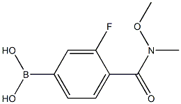 3-FLUORO-4-[(N-METHOXY-N-METHYL)CARBAMOYL]BENZENEBORONIC ACID 98 Structure