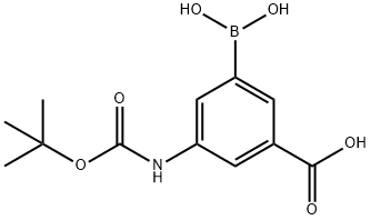 3-AMINO-5-CARBOXYBENZENEBORONIC ACID, N-BOC PROTECTED 98 Structure