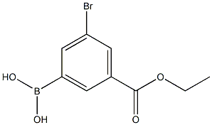 3-BROMO-5-(ETHOXYCARBONYL)BENZENEBORONIC ACID 97 구조식 이미지