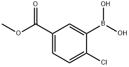 2-CHLORO-5-(METHOXYCARBONYL)BENZENEBORONIC ACID 98 Structure