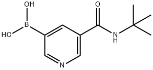 5-(tert-Butylcarbamoyl)pyridine-3-boronic acid 구조식 이미지
