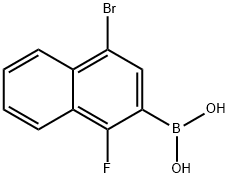 4-Бром-1-фторнафталин-2-бороновой кислоты структурированное изображение