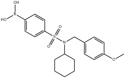 4-(N-CYCLOHEXYL-N-(4-METHOXYBENZYL)SULFAMOYL)PHENYLBORONIC ACID Structure