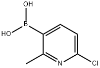 6-CHLORO-2-METHYLPYRIDINE-3-BORONIC ACID 구조식 이미지