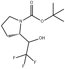 (S)-tert-butyl 2-(2,2,2-trifluoro-1-hydroxyethyl)pyrrolidine-1-carboxylate Structure