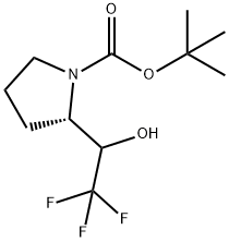 (S)-tert-부틸2-(2,2,2-트리플루오로-1-히드록시에틸)피롤리딘-1-카르복실레이트 구조식 이미지