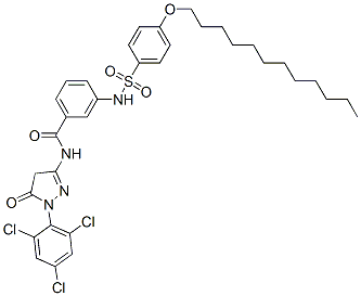 N-[4,5-Dihydro-5-oxo-1-(2,4,6-trichlorophenyl)-1H-pyrazole-3-yl]-3-[[[4-(dodecyloxy)phenyl]sulfonyl]amino]-benzamide Structure