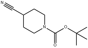 1-Boc-4-시아노피페리딘 구조식 이미지