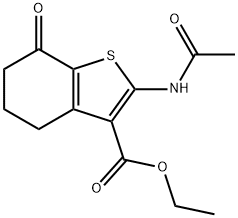 ethyl 2-(acetylamino)-7-oxo-4,5,6,7-tetrahydro-1-benzothiophene-3-carboxylate 구조식 이미지