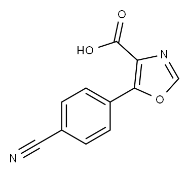 5-(4-CYANOPHENYL)-OXAZOLE-4-CARBOXYLIC ACID Structure