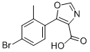 5-(2-METHYL-4-BROMOPHENYL)-1,3-OXAZOLE-4-CARBOXYLIC ACID Structure