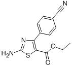 에틸2-아미노-4-(4-시아노)페닐티아졸-5-카르복실레이트 구조식 이미지