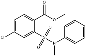 Methyl 4-chloro-2-(N-methyl-N-phenylsulphonamide)benzoate 구조식 이미지