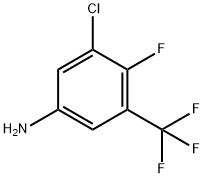 3-CHLORO-4-FLUORO-5-(TRIFLUOROMETHYL)ANILINE Structure