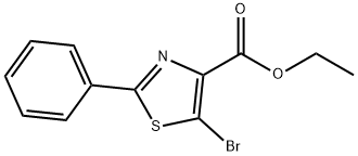 5-BROMO-2-PHENYLTHIAZOLE-4-CARBOXYLIC ACID ETHYL ESTER Structure