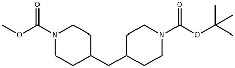 Methyl N-Boc-piperidin-4-ylmethylpiperidine-4-carboxylate 구조식 이미지