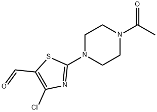 2-(4-ACETYLPIPERAZIN-1-YL)-4-CHLOROTHIAZOLE-5-CARBALDEHYDE Structure