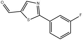 2-(3-플루오로페닐)티아졸-5-카발데하이드 구조식 이미지