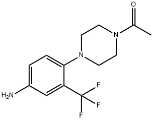 4-(4-아세틸-피페라진-1-일)-2-트리플루오로메틸아닐린 구조식 이미지