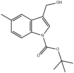 1-Boc-3-하이드록시메틸-5-메틸인돌 구조식 이미지