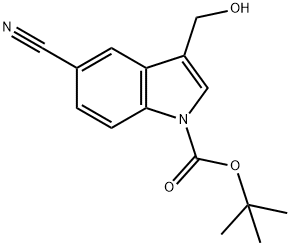 1-Boc-5-cyano-3-hydroxymethylindole Structure