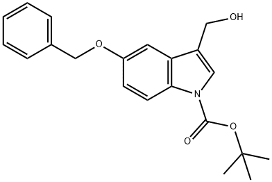 1-Boc-5-벤질옥시-3-하이드록시메틸인돌 구조식 이미지