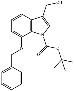 1-Boc-7-벤질옥시-3-하이드록시메틸인돌 구조식 이미지