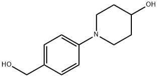 1-(4-HYDROXYMETHYLPHENYL)PIPERIDIN-4-OL 구조식 이미지