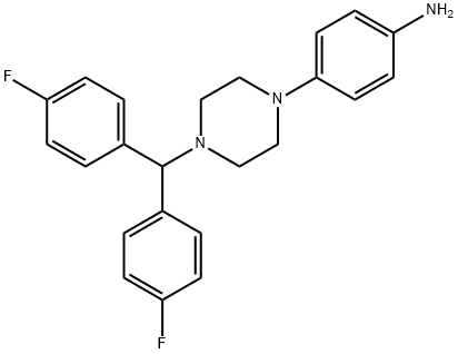 4-(4-[BIS(4-플루오로페닐)메틸]피페라진-1-일)페닐아민 구조식 이미지