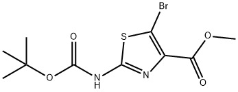 메틸N-Boc-2-암니오-5-브로모티아졸-4-카복실레이트 구조식 이미지