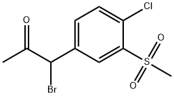 1-broMo-1-(4-chloro-3-(Methylsulfonyl)phenyl)propan-2-one Structure