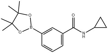 3-(N-CYCLOPROPYLAMINOCARBONYL)PHENYLBORONIC ACID, PINACOL ESTER Structure