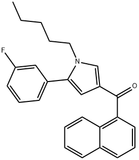 (5-(3-fluorophenyl)-1-pentyl-1H-pyrrol-3-yl)(naphthalen-1-yl)Methanone Structure