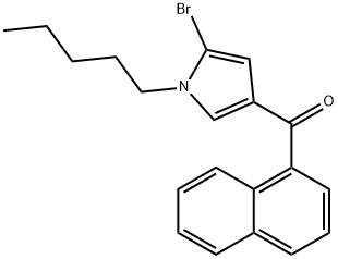 (5-bromo-1-pentyl-1H-pyrrol-3-yl)(naphthalen-1-yl)methanone Structure